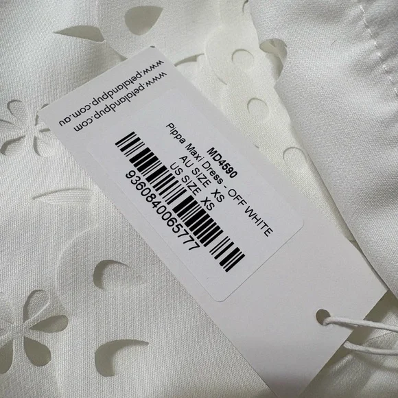 Petal and Pup Off White Eyelet Tie-Shoulder Maxi Dress Size XS - Picture 15 of 16